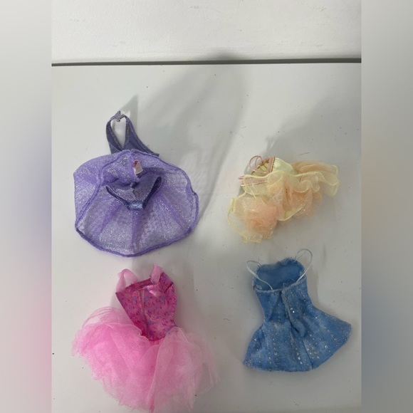 Vintage Barbie Doll Clothing Lot of 4 Sporty Star Ice Dress Blue Pink Purple - Picture 3 of 6